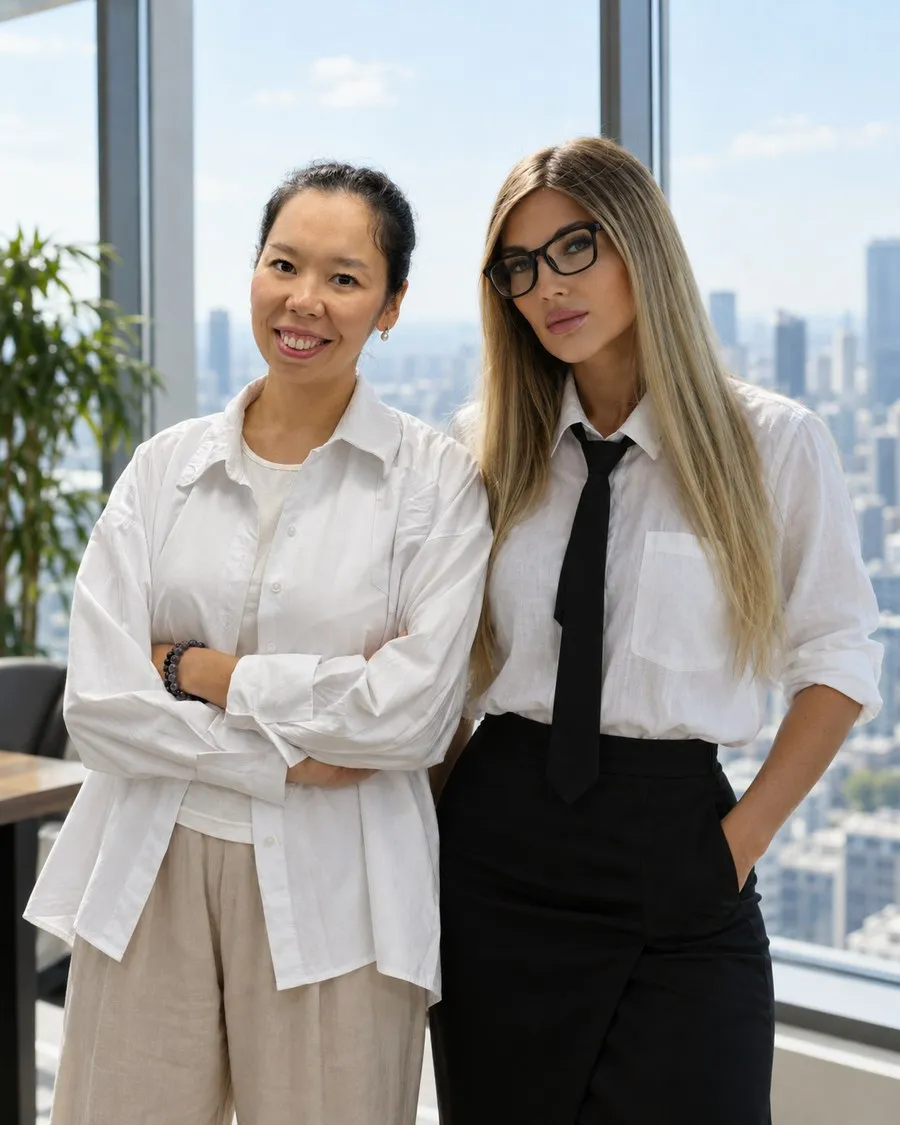 Ксения — основатель HR24, и Малика — Recruitment Specialist по Казахстану
